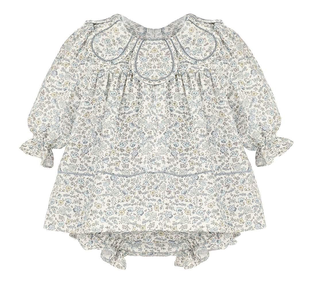 Sophie and Lucas: Whimsy Blue Floral Petal Float Dress