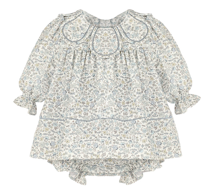 Sophie and Lucas: Whimsy Blue Floral Petal Float Dress