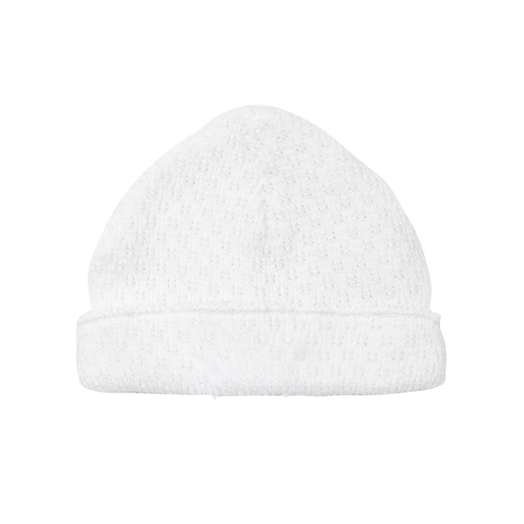 Paty White Saylor Cap - No Bow - White with White Trim #126X-W