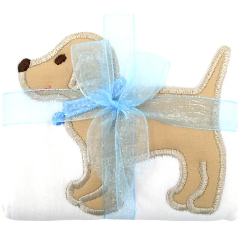 3 Marthas - Lab Puppy Appliqued Burp