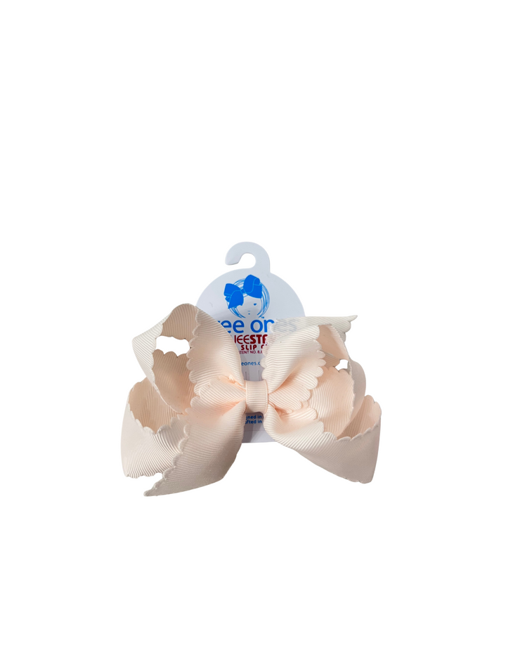 Wee Ones: Medium Grosgrain Hair Bow Scalloped Edge