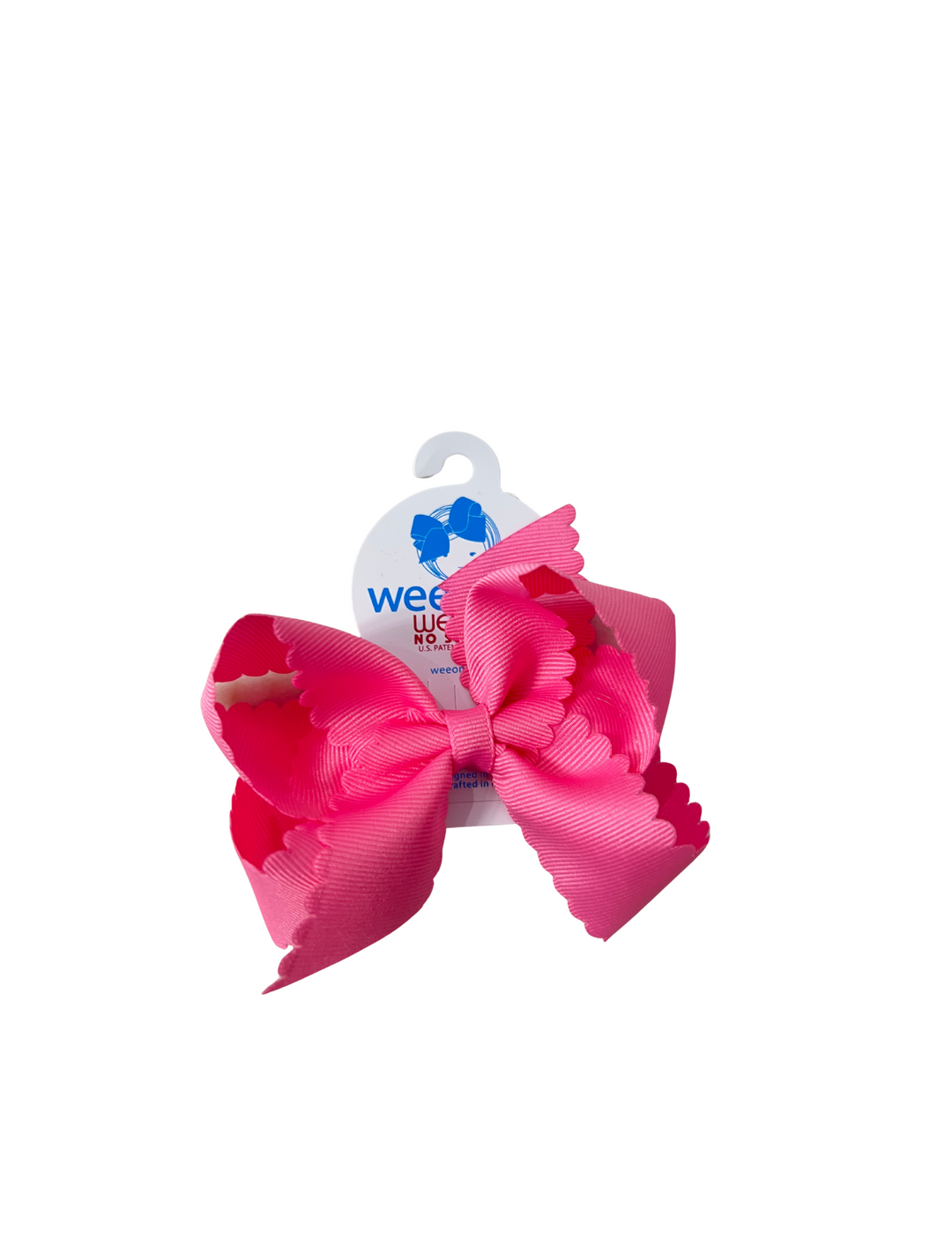 Wee Ones: Medium Grosgrain Hair Bow Scalloped Edge