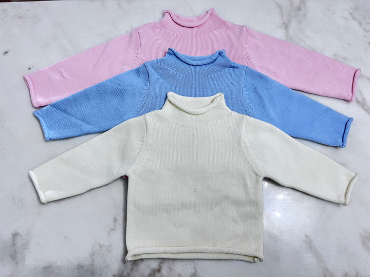 Hampton James NEW STYLE Rollneck Sweater - Cream (Fits TTS)