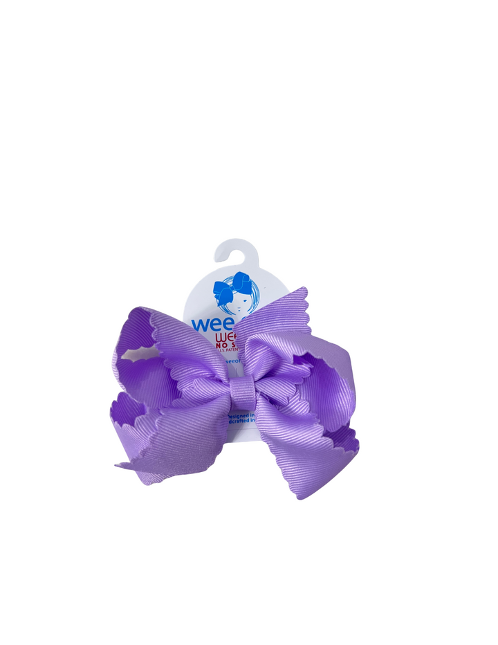 Wee Ones: Medium Grosgrain Hair Bow Scalloped Edge