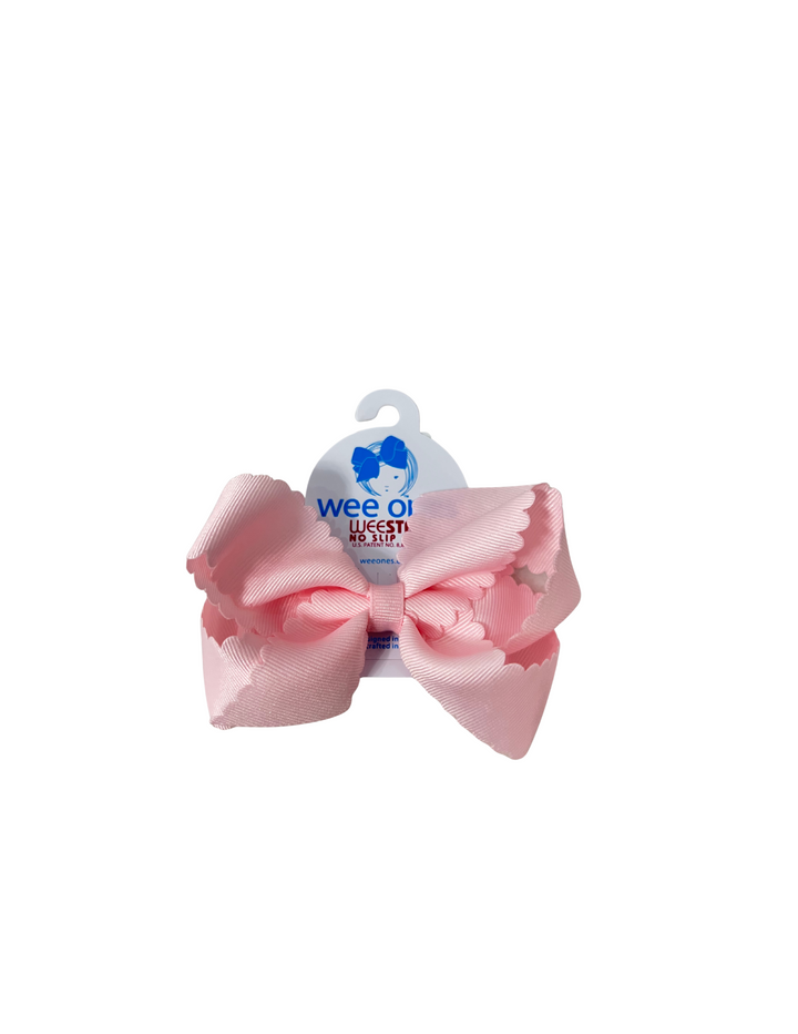 Wee Ones: Medium Grosgrain Hair Bow Scalloped Edge