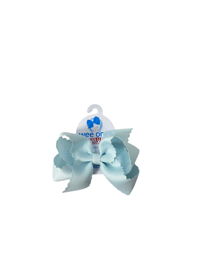 Wee Ones: Medium Grosgrain Hair Bow Scalloped Edge