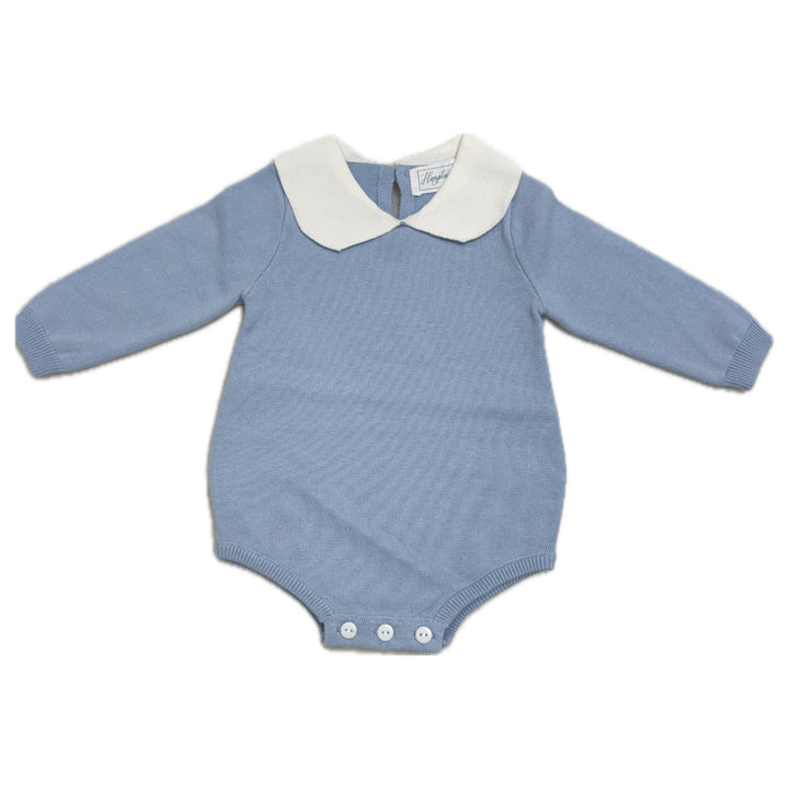 Hampton James Knit Collared Bubble - Light Blue