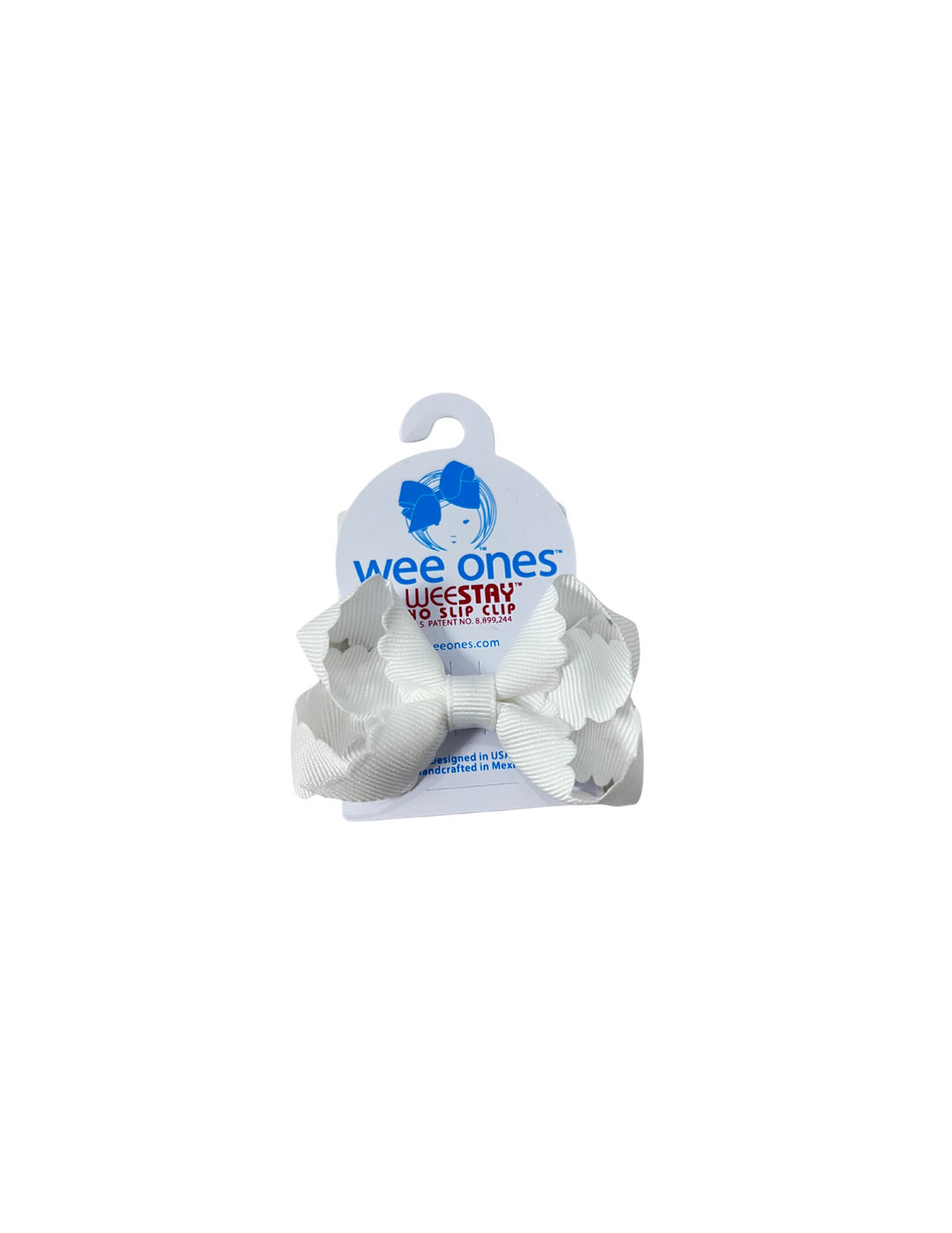 Wee Ones: Mini Grosgrain Hair Bow Scalloped Edge
