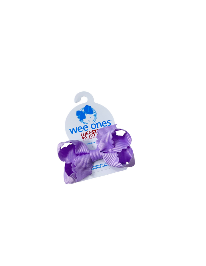 Wee Ones: Mini Grosgrain Hair Bow Scalloped Edge