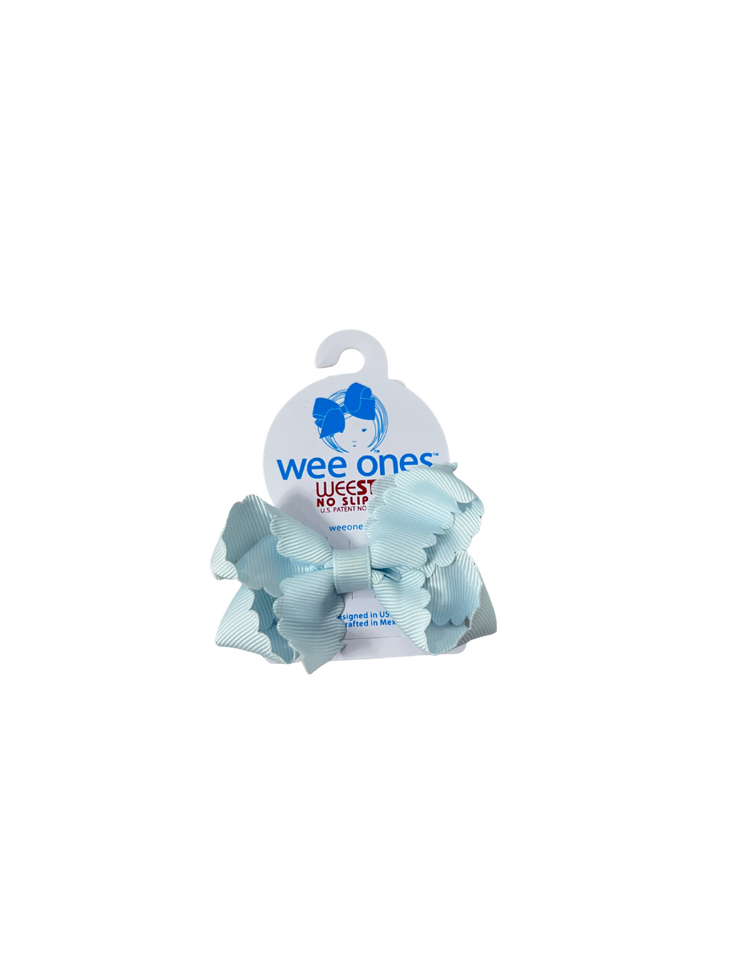 Wee Ones: Mini Grosgrain Hair Bow Scalloped Edge