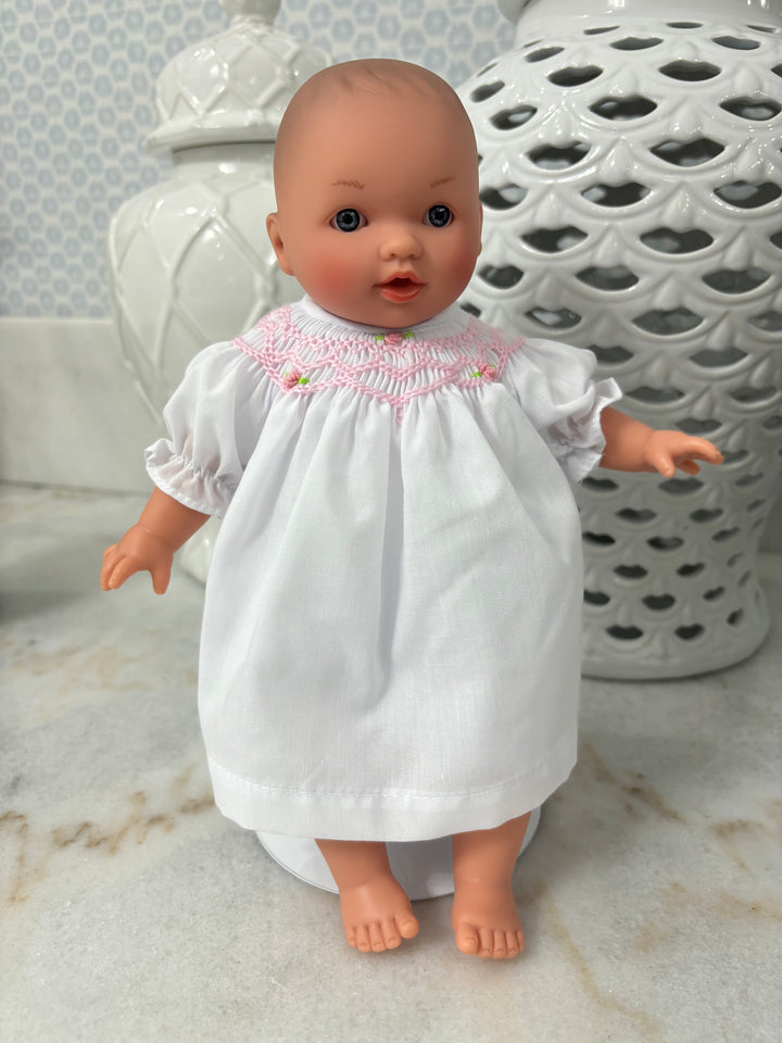 Rosalina White Dress 10" Abbey Doll (Doll, Dress, and Embroidery)