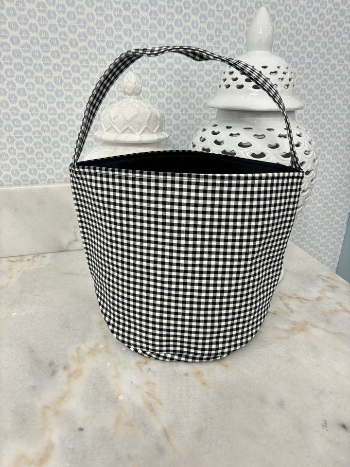 Black Gingham Halloween Bucket