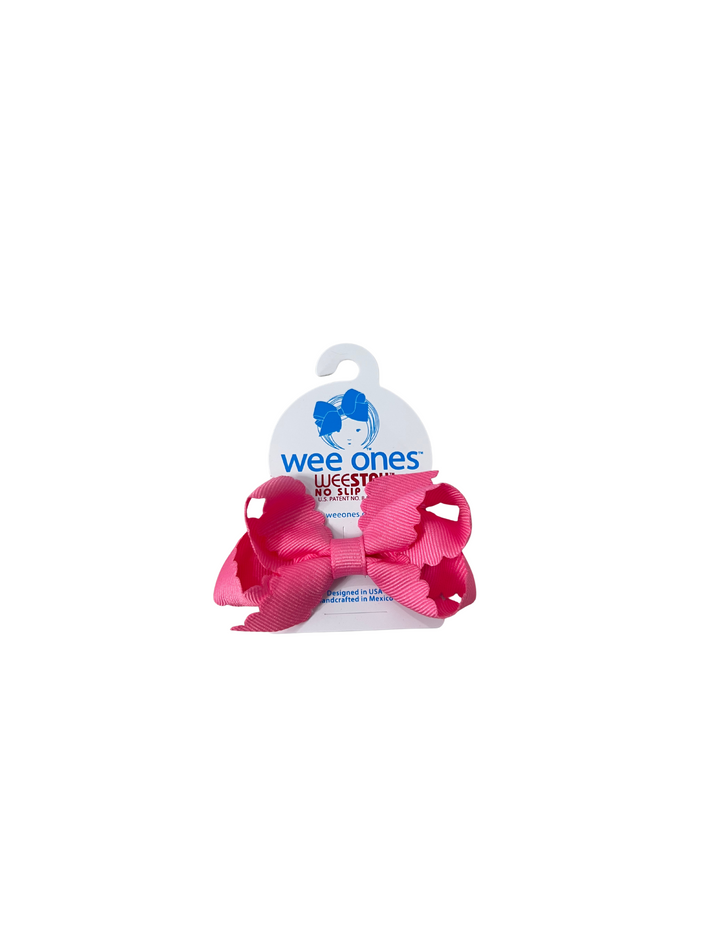 Wee Ones: Mini Grosgrain Hair Bow Scalloped Edge