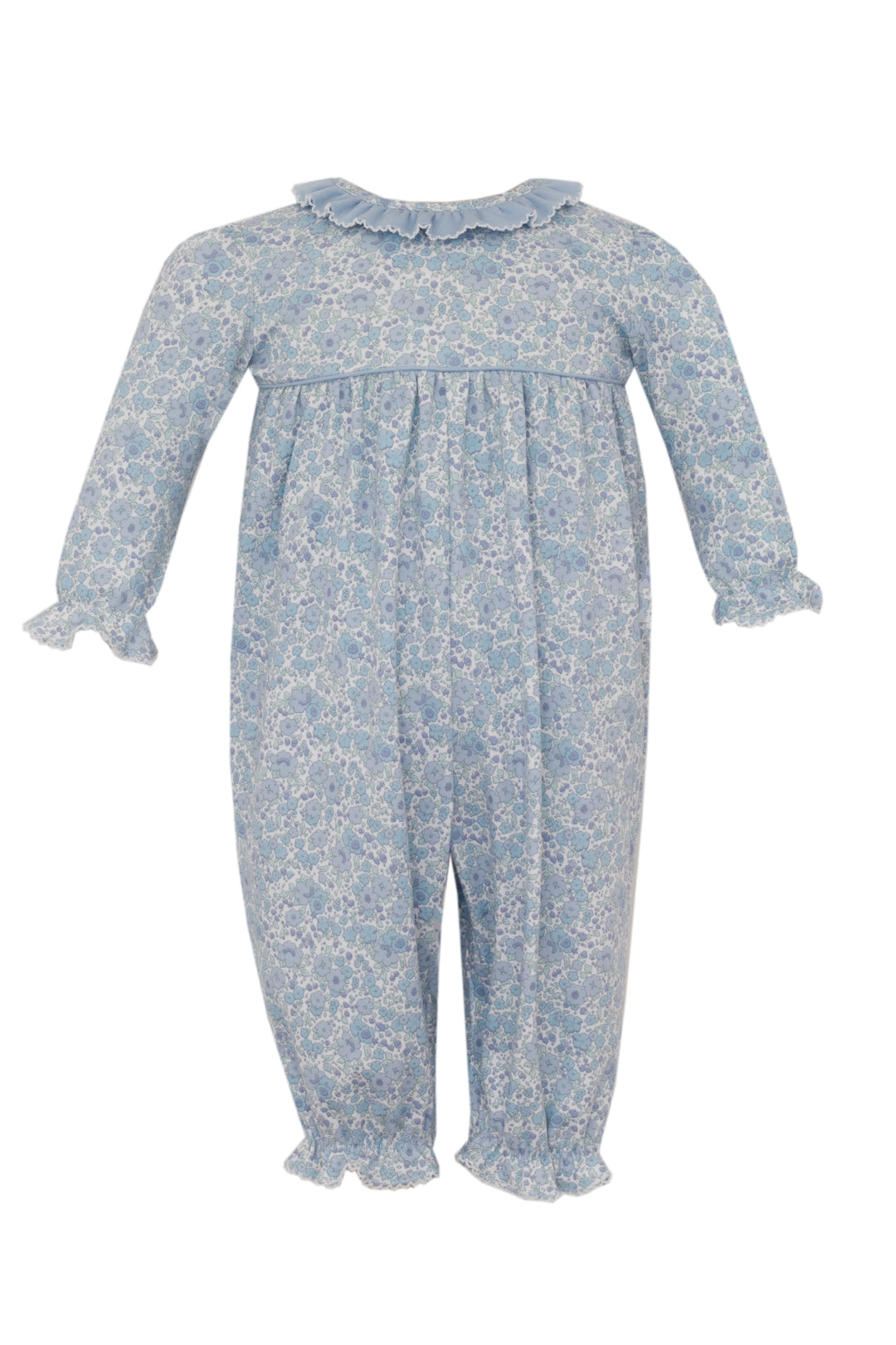 Petit Bebe - Joy Blue Liberty Knit Romper