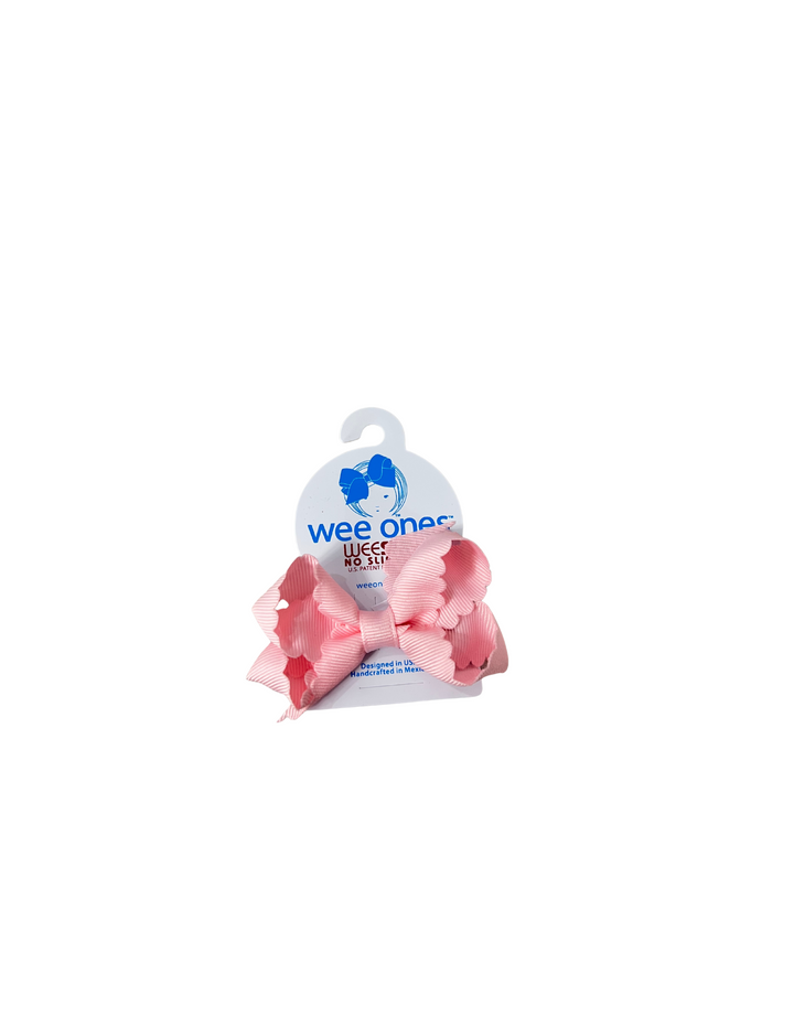 Wee Ones: Mini Grosgrain Hair Bow Scalloped Edge