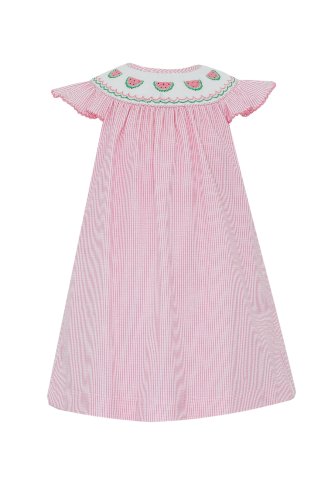 Petit Bebe - Pink knit Check strap sundress - Watermelons