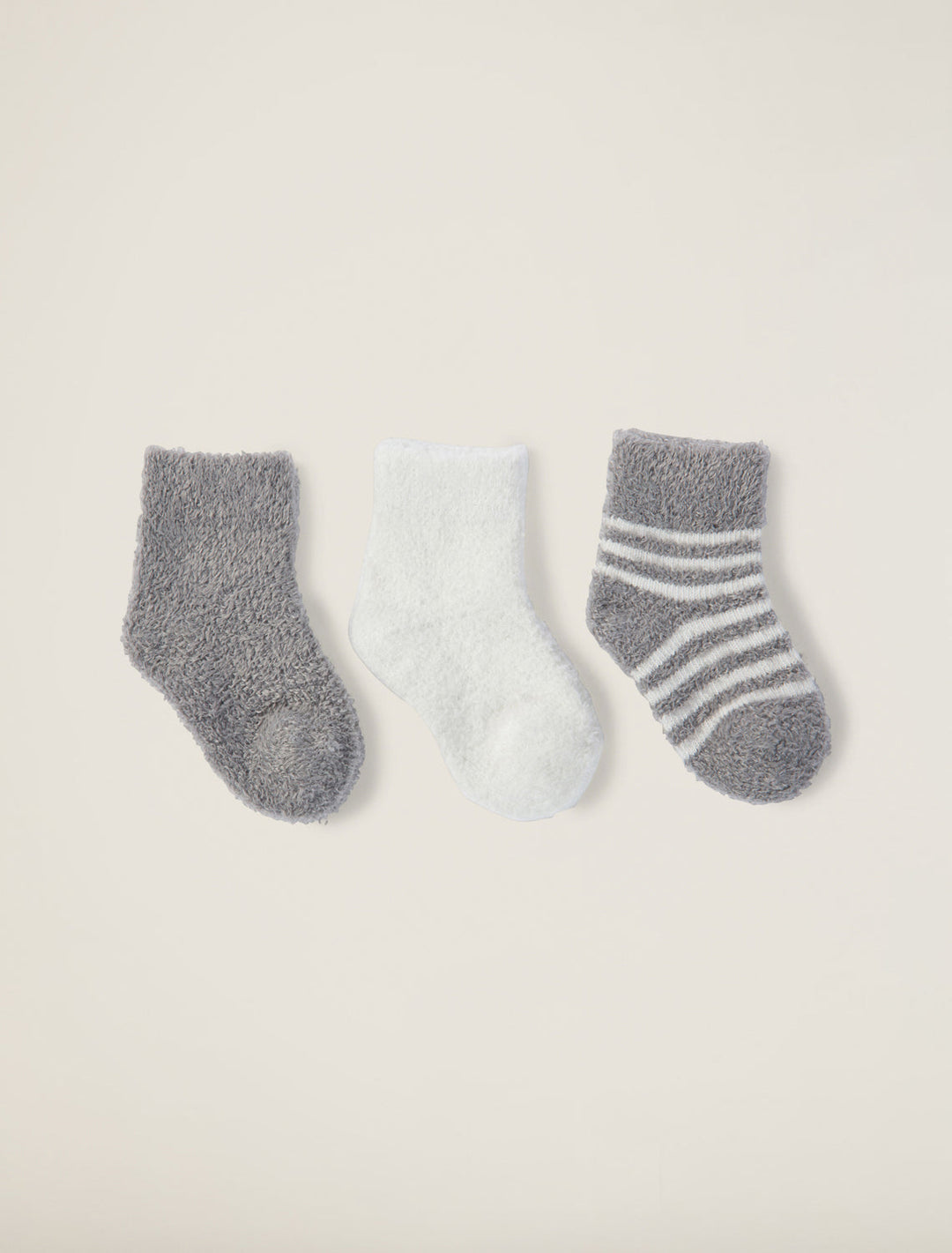 Barefoot Dreams - CozyChic Lite® Infant Sock Set - Pewter for baby - Hampton James Clothing