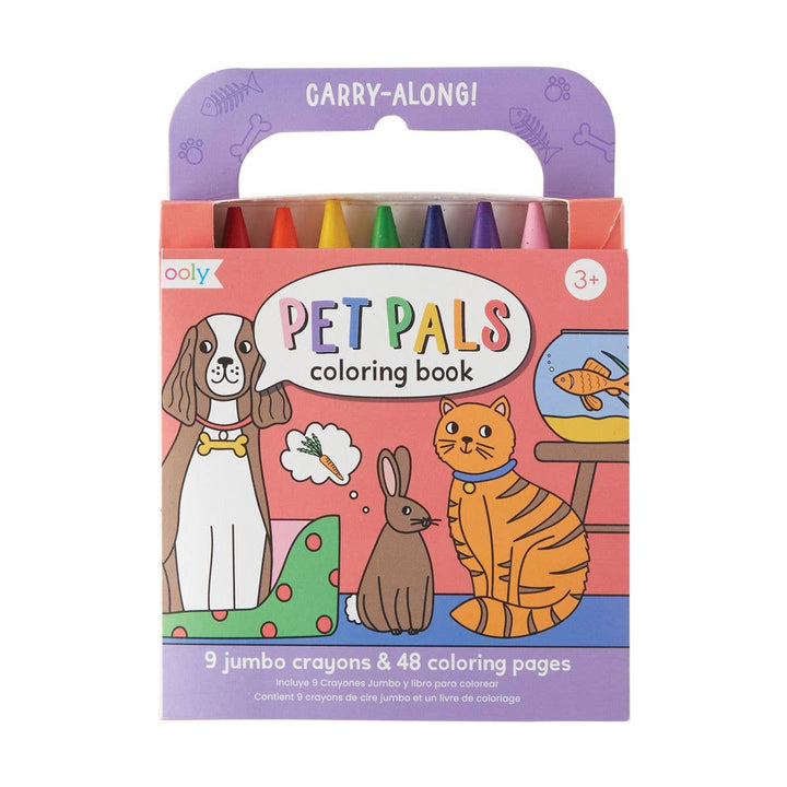 OOLY - Carry-Along: Coloring Book Set - Pet Pals (10 PC Set) - Hampton James