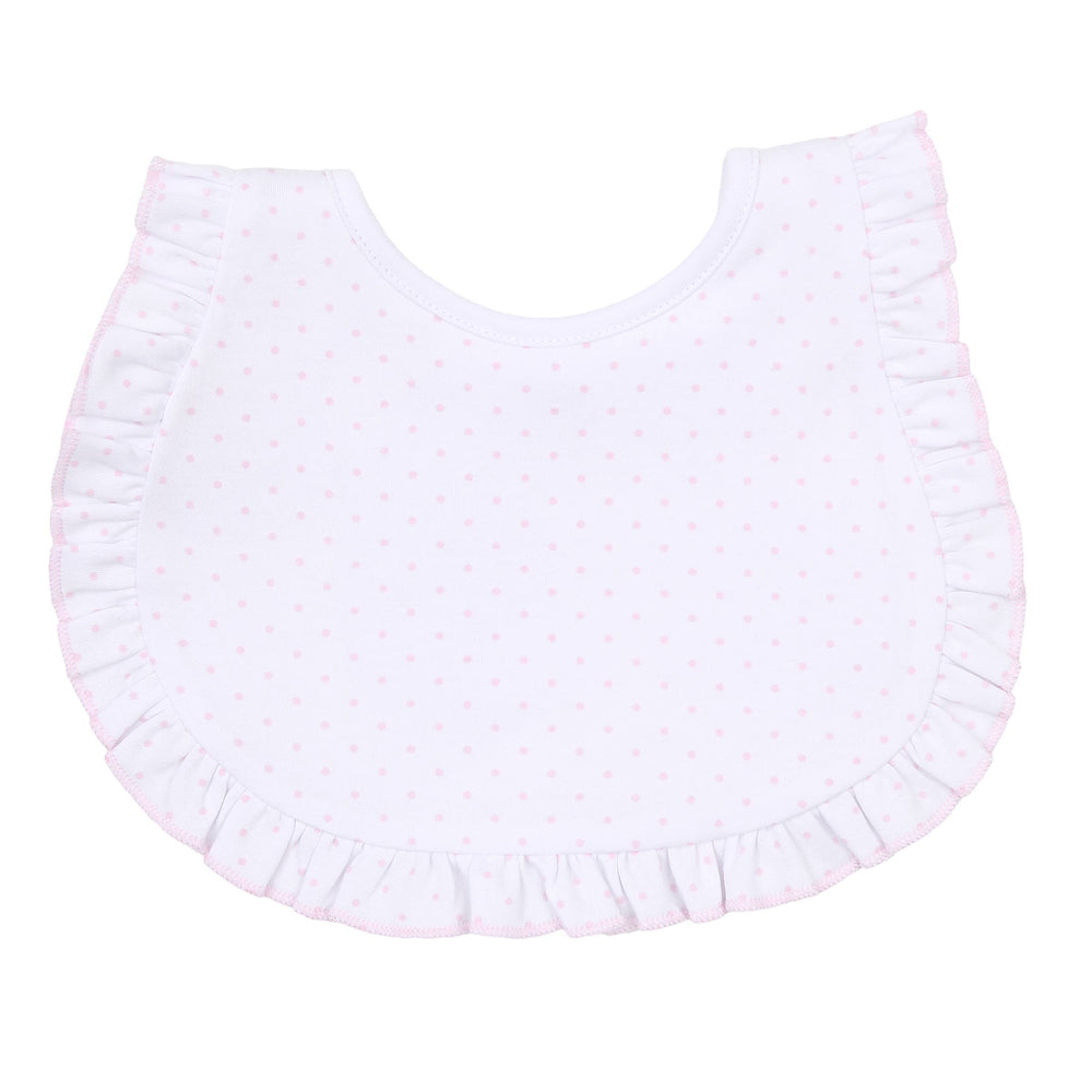 Magnolia Baby - Mini Dots Ruffle Bib - Pink: Pink - view 2