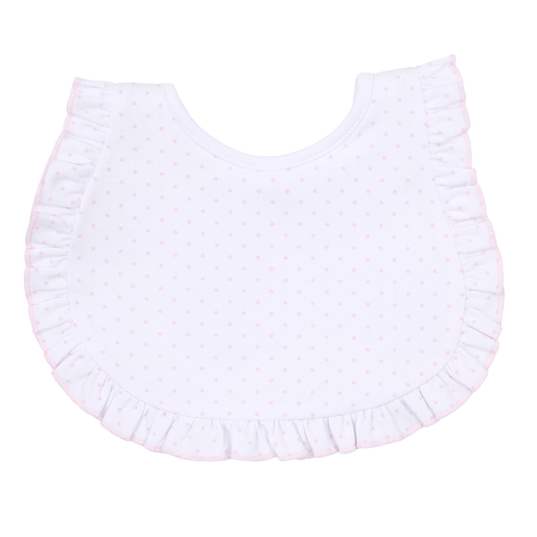 Magnolia Baby - Mini Dots Ruffle Bib - Pink: Pink - view 2