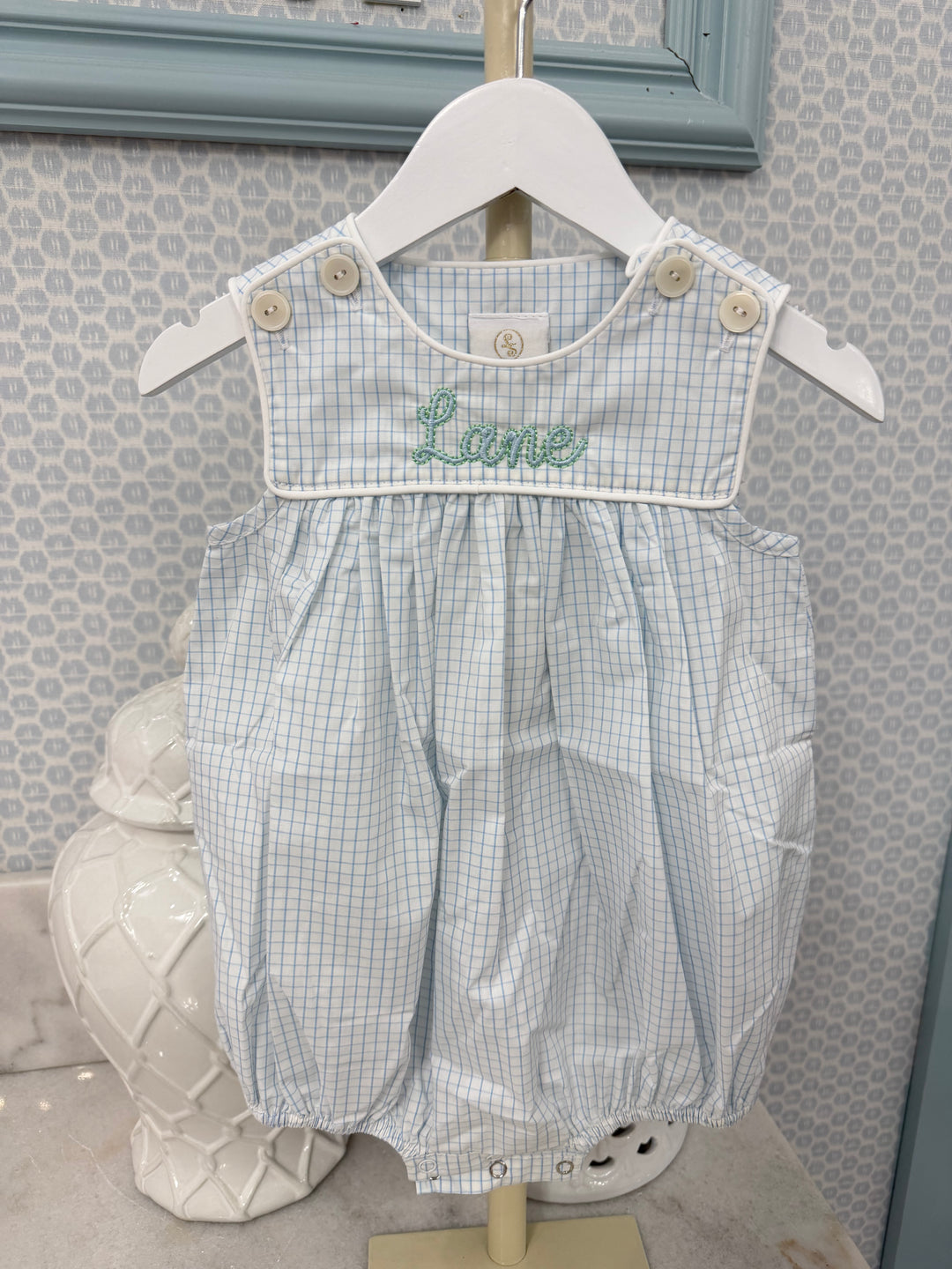 Charming Bubble - Classic Blue Windowpane - Hampton James Clothing