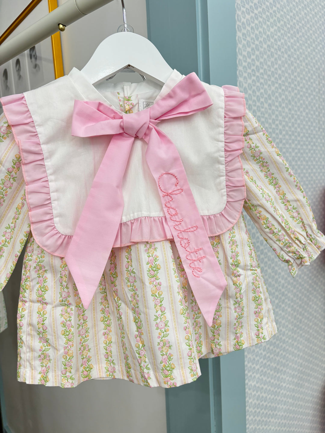 Clara Fall Floral Bow Diaper Set *Pre-Order Ships in October*