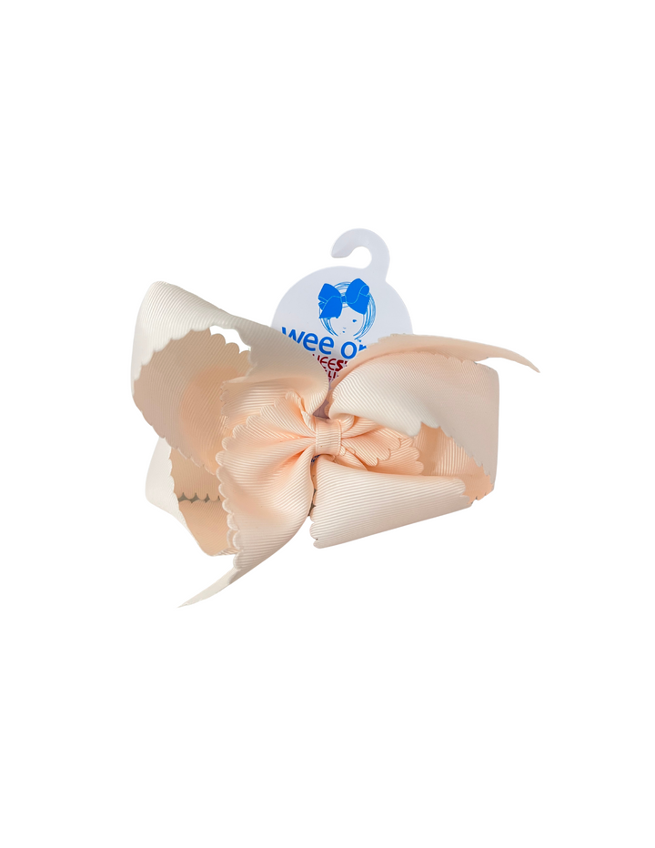 Wee Ones: King Grosgrain Hair Bow Scalloped Edge