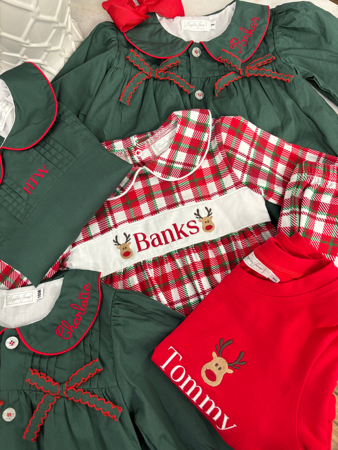 Christmas Check Romper