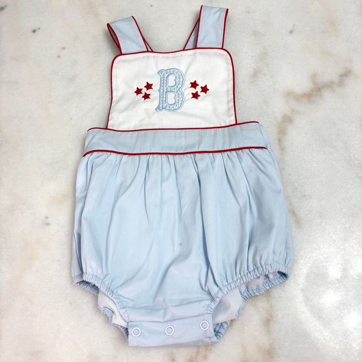 Hampton Light Blue with Red Trim Bubble