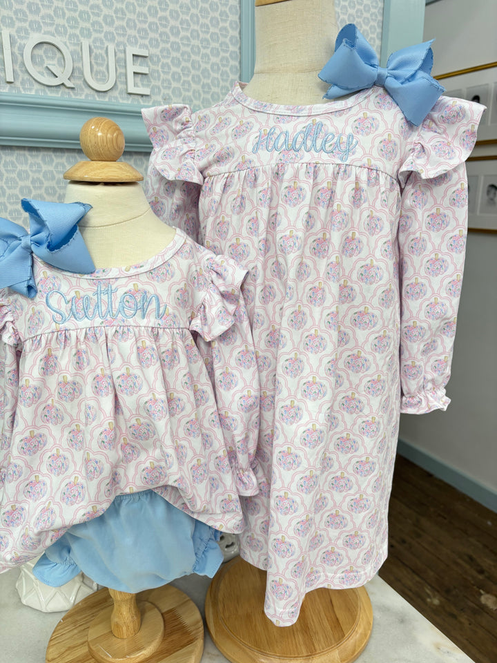 Pink Pumpkin Bloomer Set