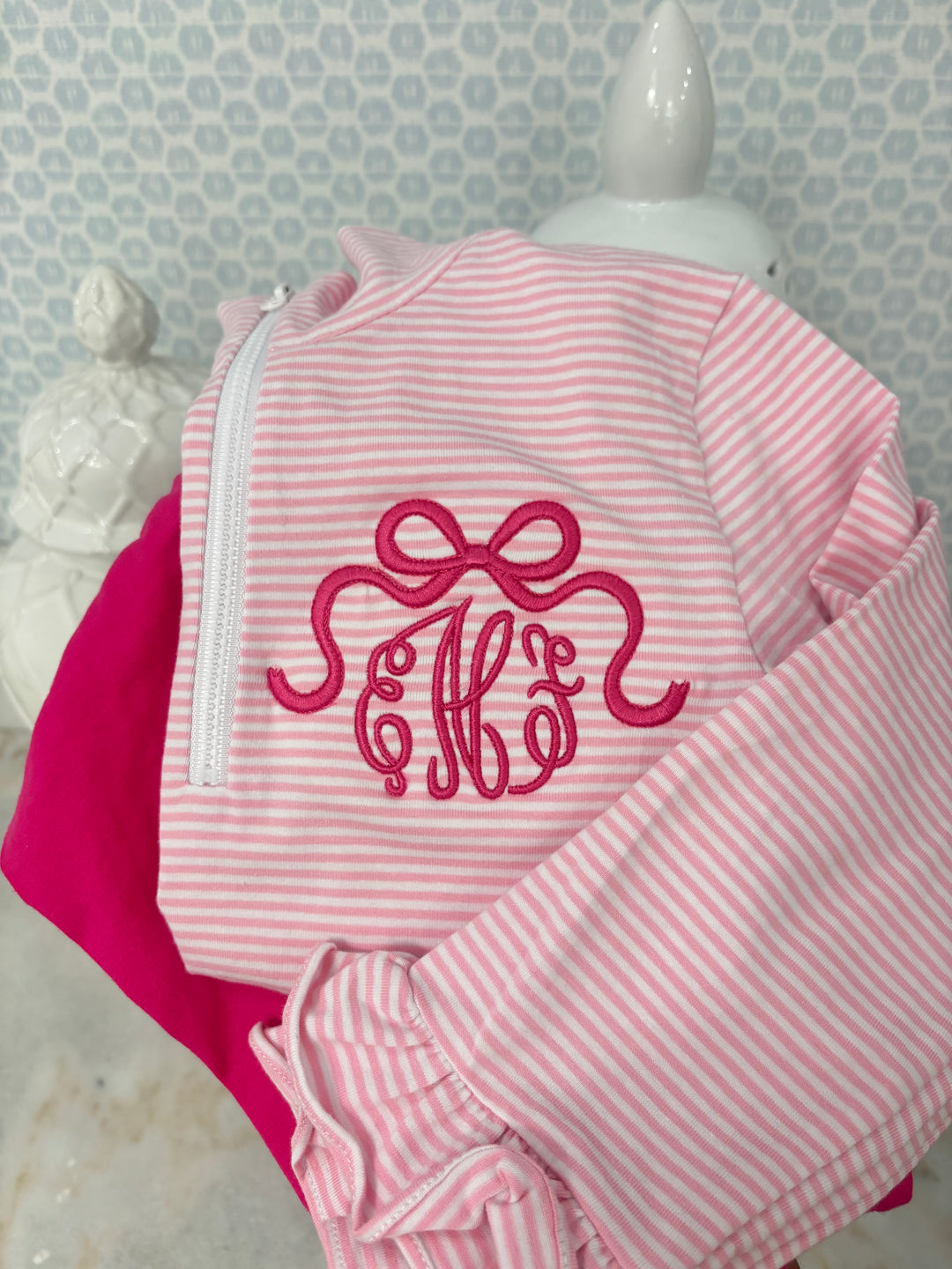 Everyday LS Pink Striped Pant Set