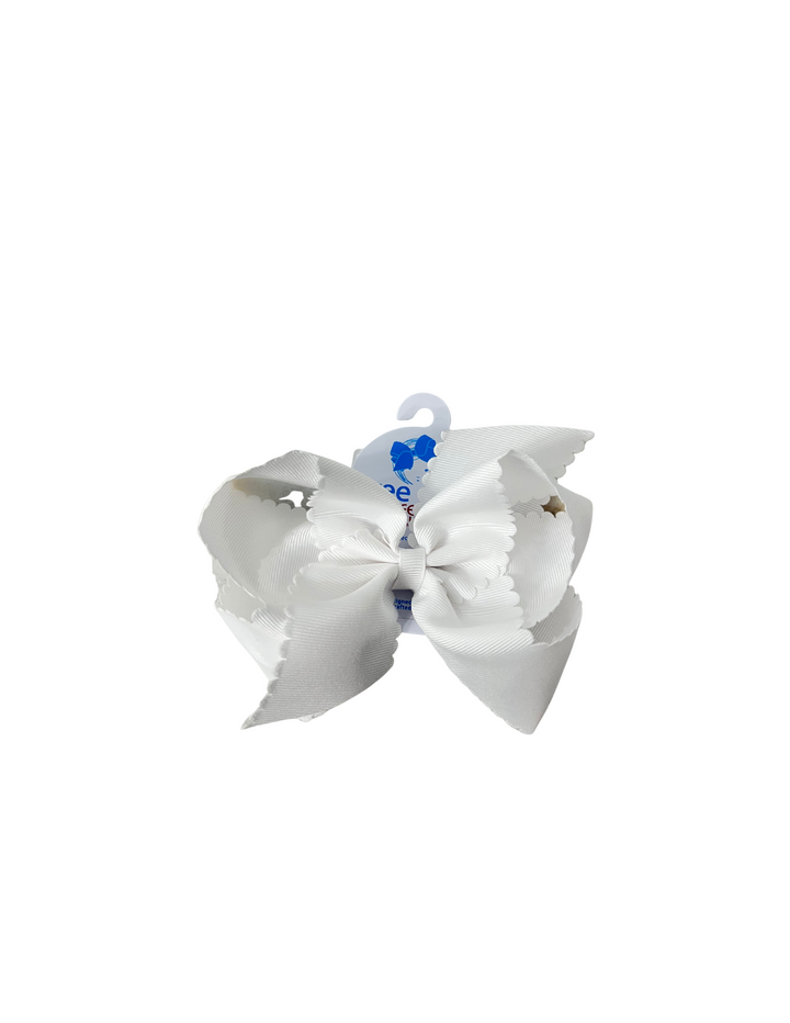 Wee Ones: King Grosgrain Hair Bow Scalloped Edge