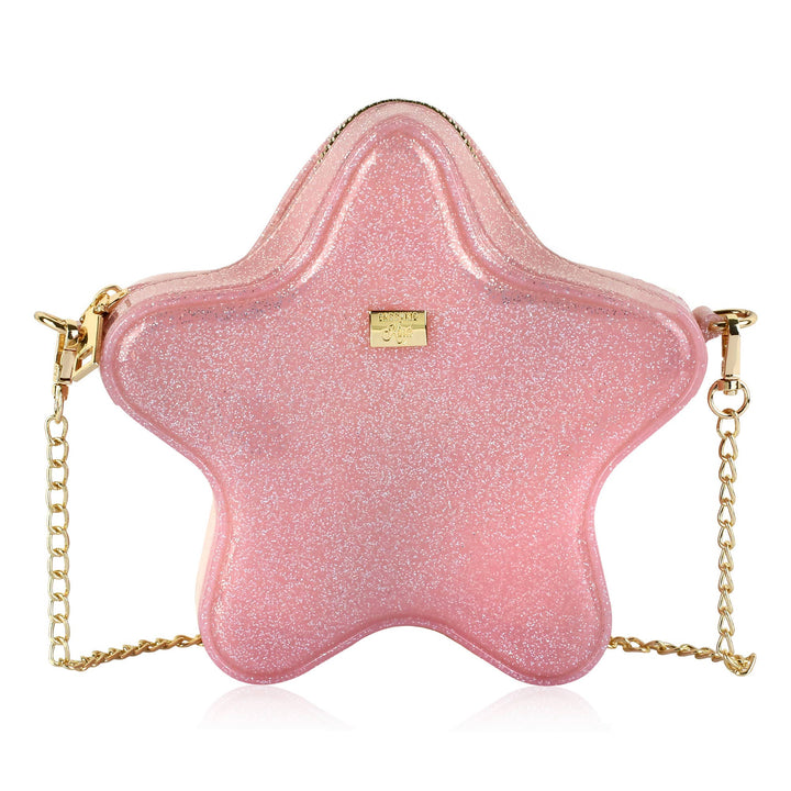 Carrying Kind - Taylor Purse: Jelly Star Purse: Light Pink Sparkle