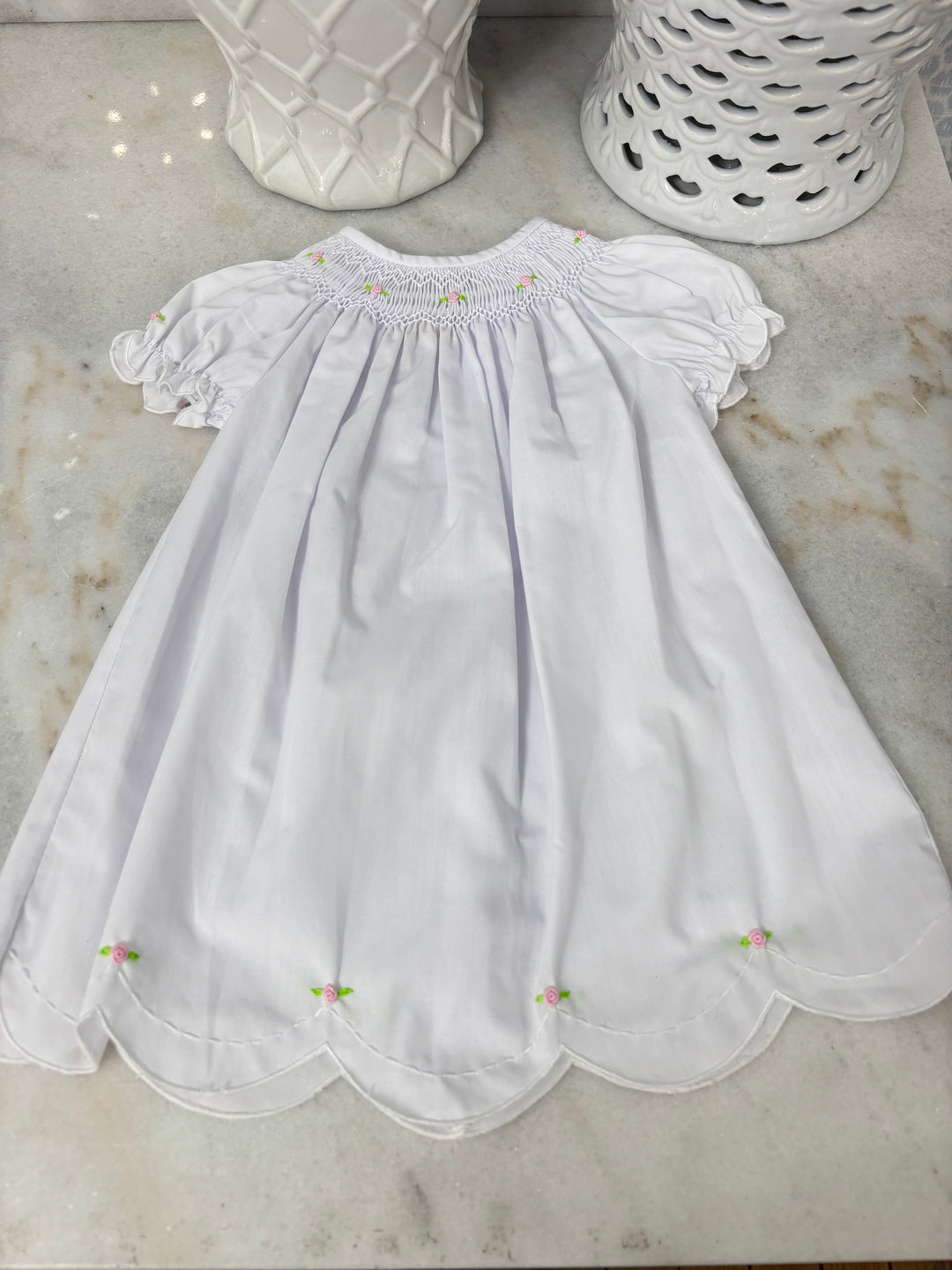 Rosalina Bishop Smock - White