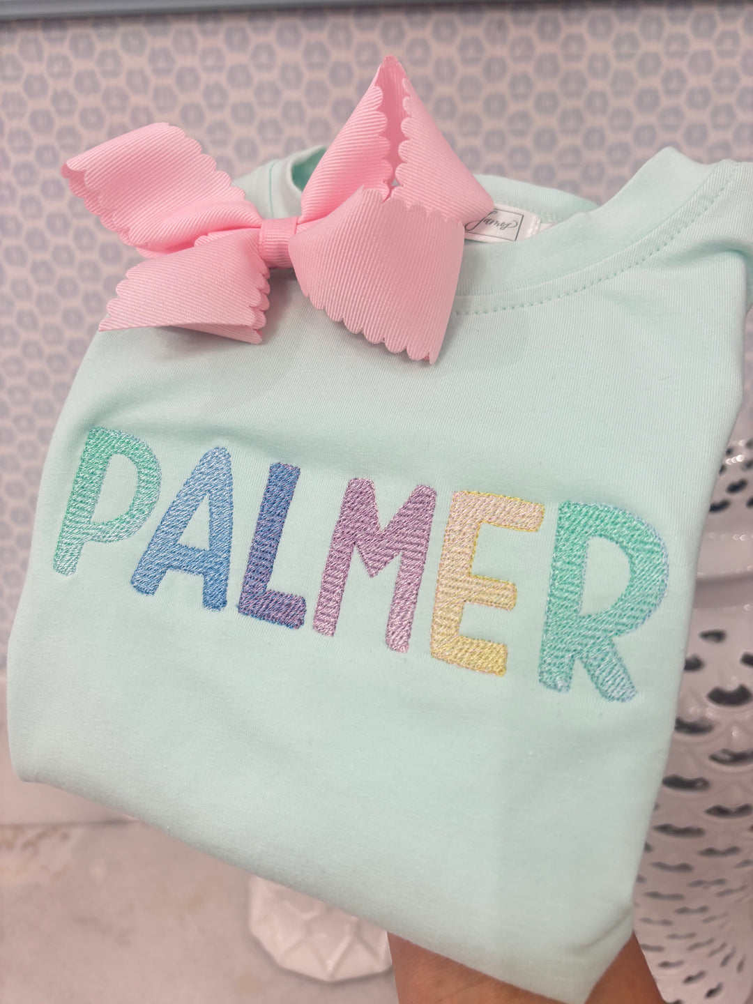 Hampton James Scalloped Cotton Bubble - Mint