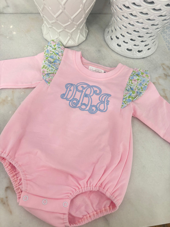 Pink Angel Sleeve Floral Bubble