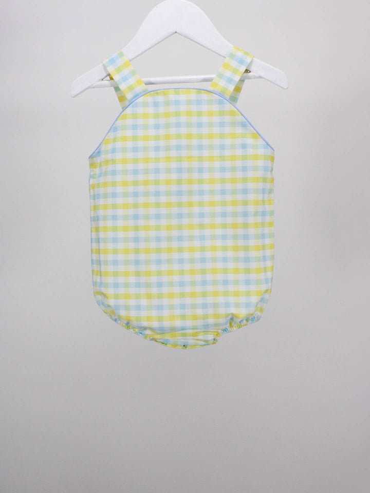 Yellow and Light Blue Plaid Adam Bubble