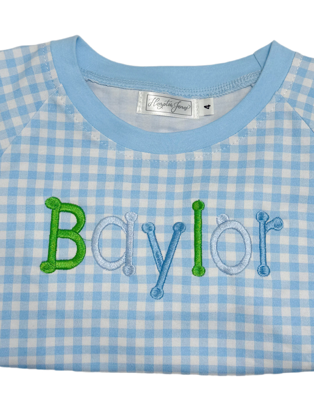 Everyday LS Blue Gingham Lightweight Sweatshirt