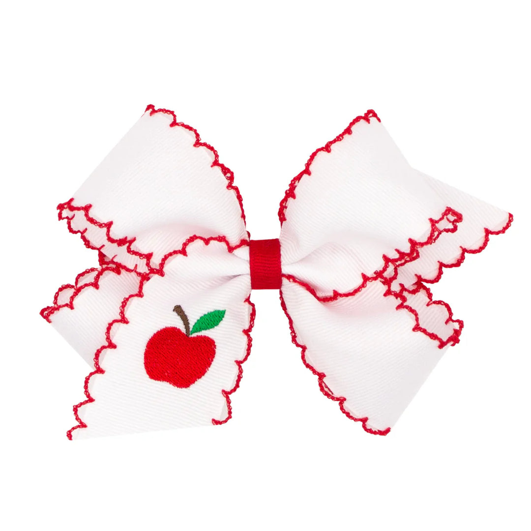 Wee Ones: King Moonstitch Embroidered Harvest Bows - Apple
