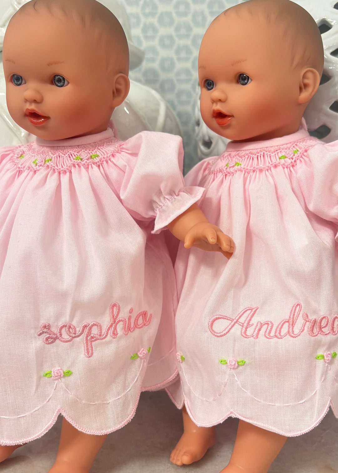 Rosalina Pink Dress 10" Abbey Doll (Doll, Dress, and Embroidery)