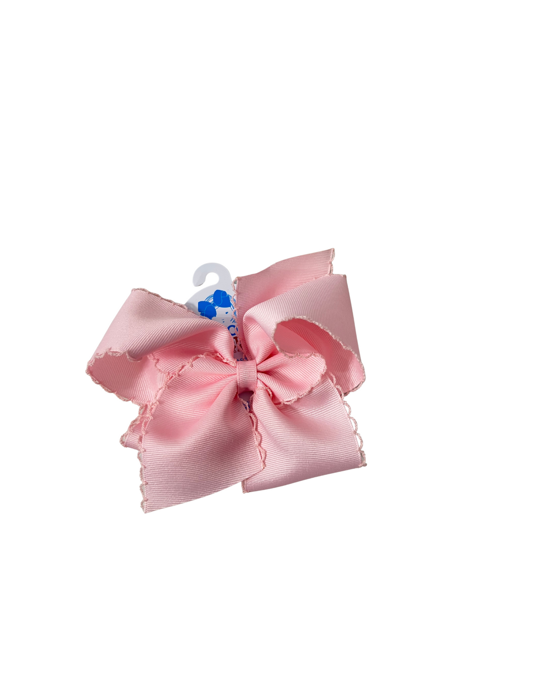 Wee Ones: King Grosgrain Hair Bow with Matching Moonstitch Edge