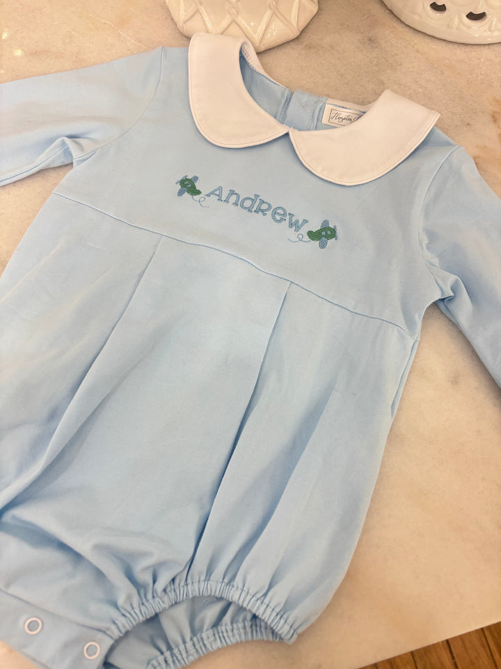 Logan Light Blue Collared Bubble