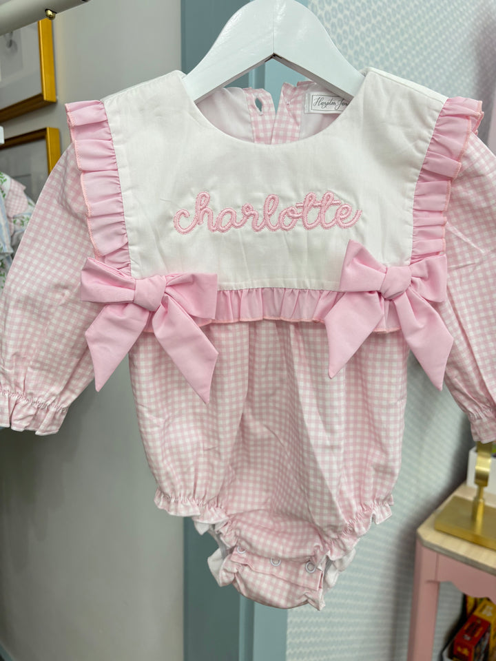 Sophia Pink Gingham Bubble *Pre-Order Ships in October*