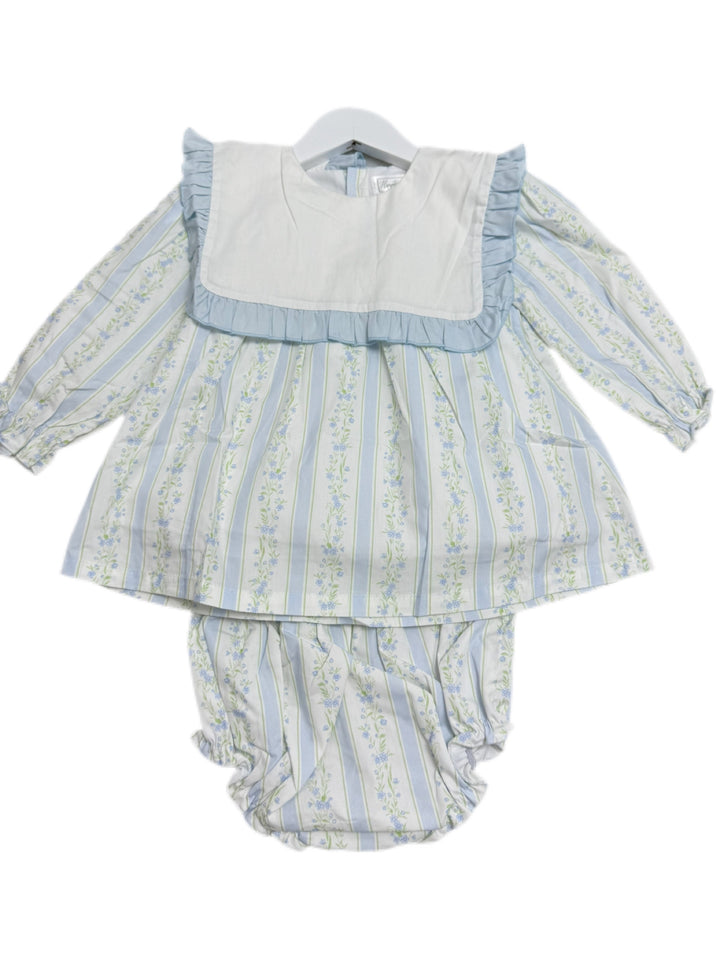 Olivia Blue Collar Floral Diaper Set *Pre-Order Ships in October*