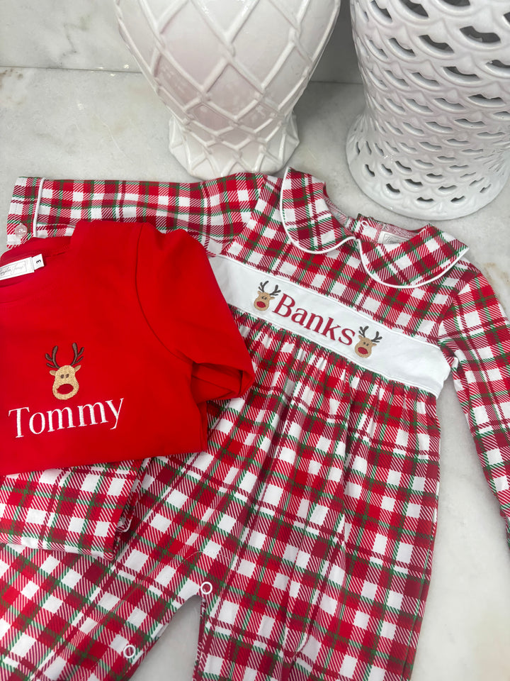 Christmas Check Romper