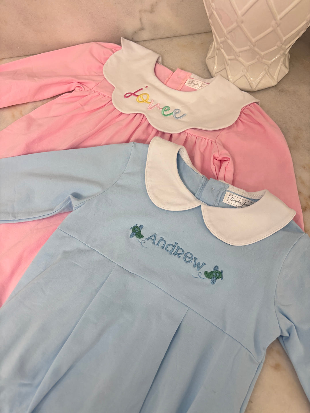 Scottie Pink Scalloped Collar Dress