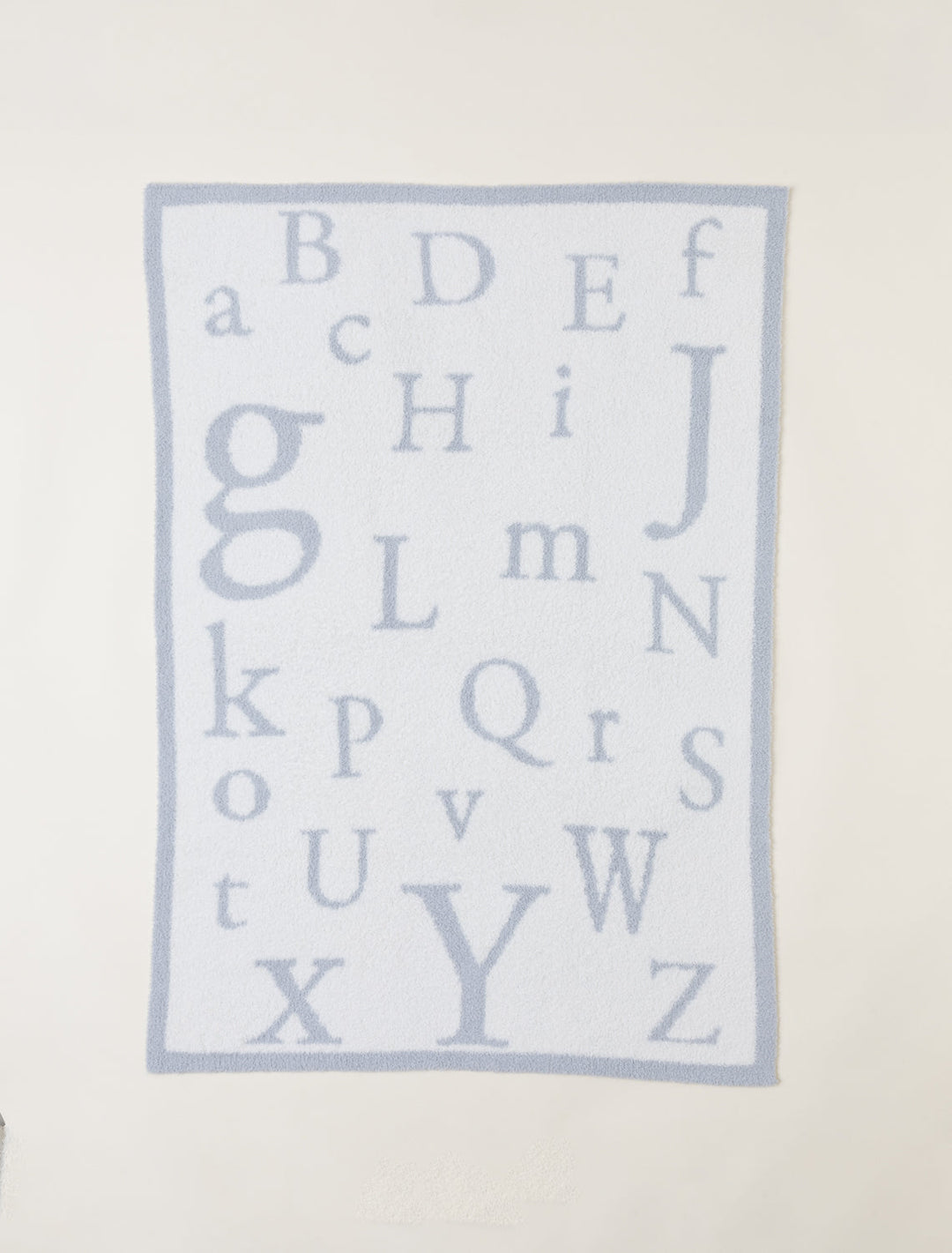 Barefoot Dreams - CozyChic® ABC Blanket - Blue - Hampton James Clothing - detail view