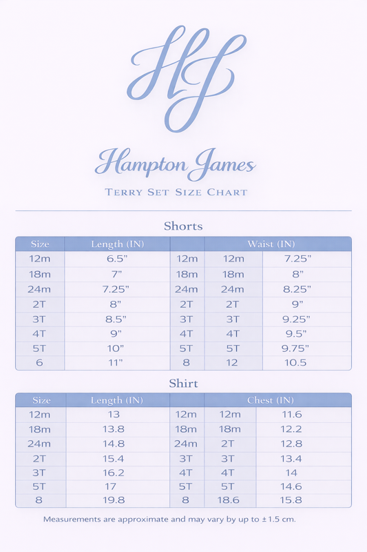 Hampton James Terry Short Set - Navy