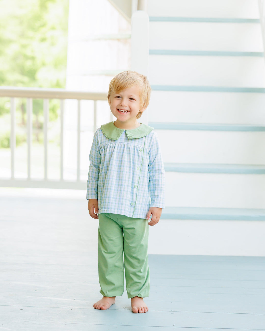 Basin Plaid Liam Bloomer Pants Set