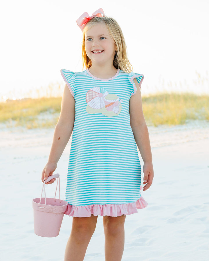 Beach Days Flutter Dress - Hampton James Clothing - back view